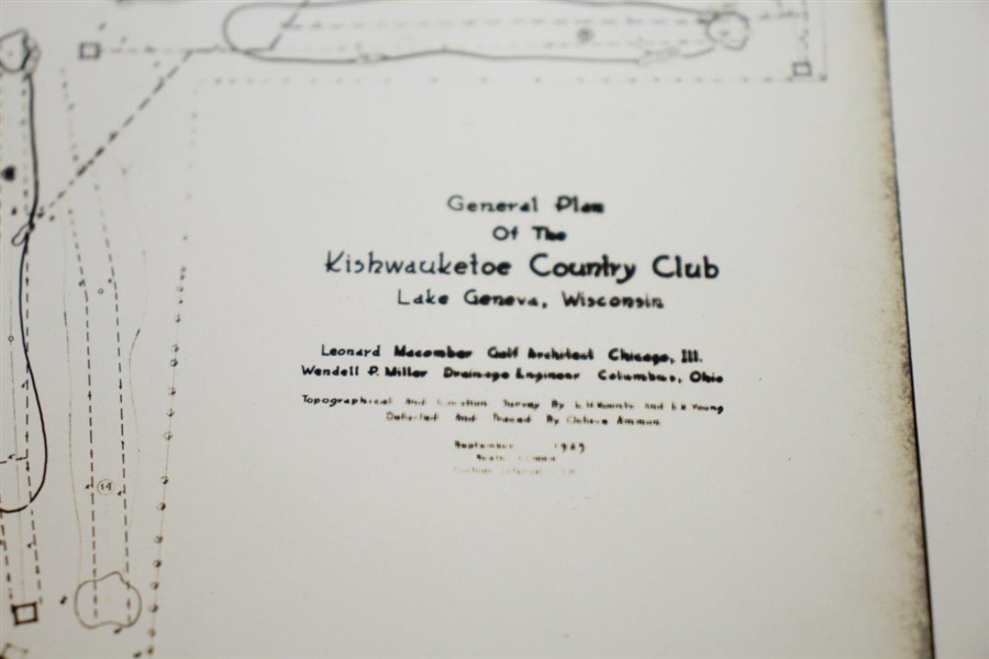 1920's Kishwauketoe Country Club, Lake Geneva, WI. General Plan Photo - Wendell Miller Collection
