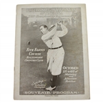 1928 PGA Championship at Baltimore Country Club Program - Walter Hagen Cover - Rare