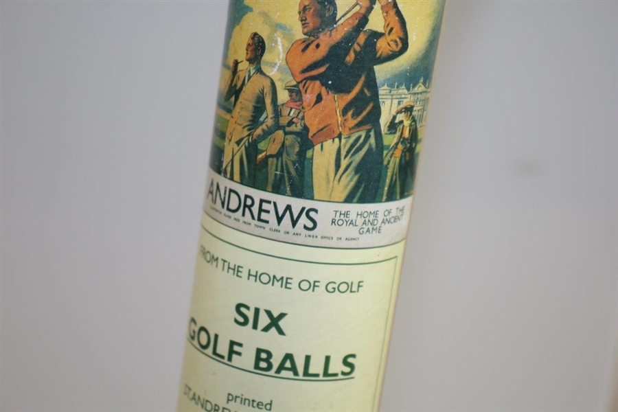 St. Andrews Full Golf Ball Set - 6 Logo Balls with St. Andrews Crest & Tube