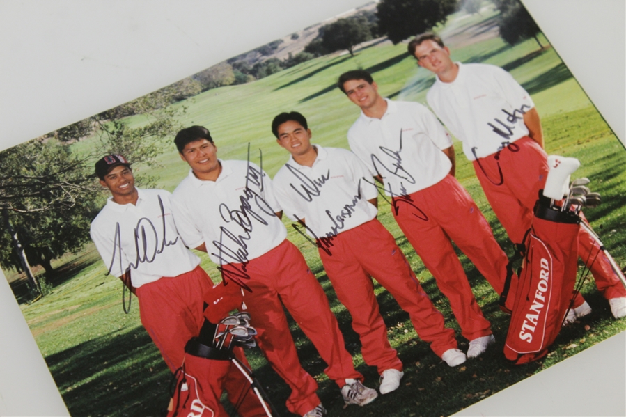 Tiger Woods & Teammates Signed 1995 Stanford Golf Team Photo FULL JSA #BB15308