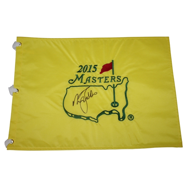Nick Faldo Signed 2015 Masters Embroidered Flag JSA ALOA