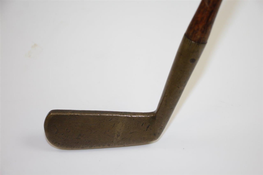 Circa 1915 J. MacGregor Dayton OH. Accurate Flanged Brass Head Putter - Shaft Stamp