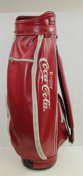 Classic Full Size Gemini Coca-Cola Golf Bag with Umbrella Holder, Pouches, & Travel Cover