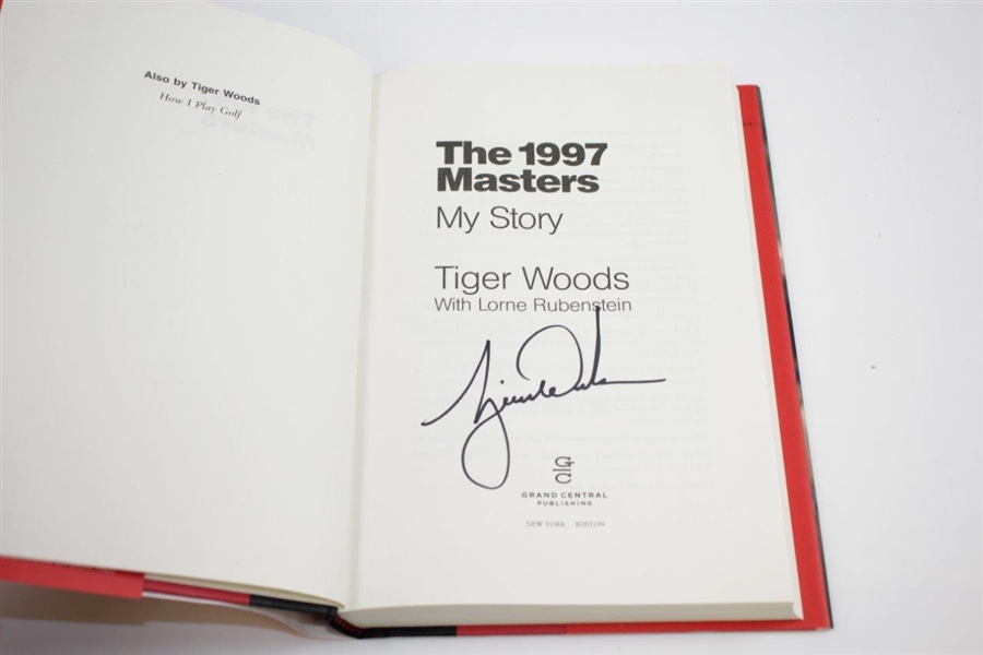 Tiger Woods Signed 'The 1997 Masters: My Story Book JSA ALOA