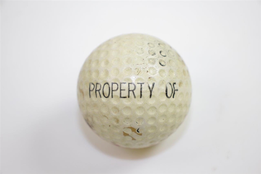 Unique 'Property of Arnold Palmer' Stamped Golf Ball - Red Stripe 