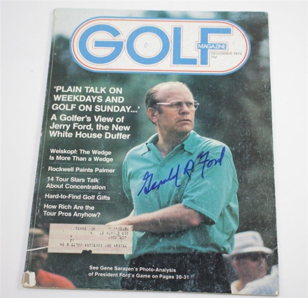 President Gerald R. Ford Signed 1974 GOLF Magazine JSA ALOA