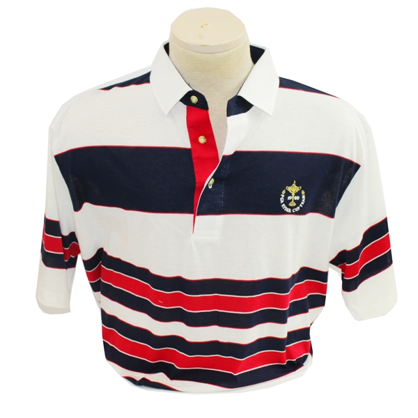 Mark Calcavecchia's 1989 Ryder Cup USA Team Issued Red/White/Blue Short Sleeve Shirt- XL