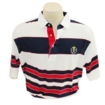Mark Calcavecchias 1989 Ryder Cup USA Team Issued Red/White/Blue Short Sleeve Shirt- XL