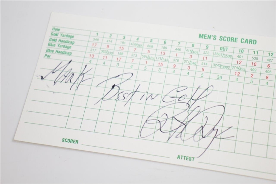 Pete Dye Signed Scorecard with Handwritten Letter JSA ALOA
