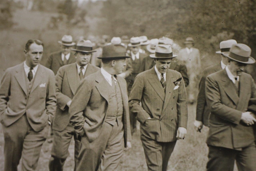 Early 1930's Augusta National Golf Club Type 1 Original Photo of Bobby Jones & Others Surveying Grounds