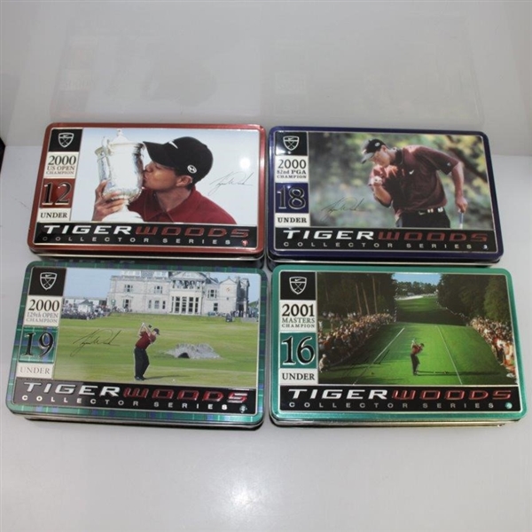 Full Set of Tiger Slam Commemorative Dozen Golf Ball Tins