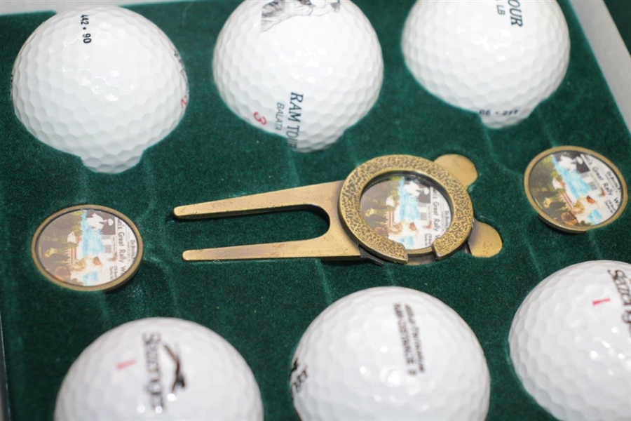 Ken Venturi's 'The Great Rally' Commemorative Golf Balls, Divot Tool, & Ballmarkers