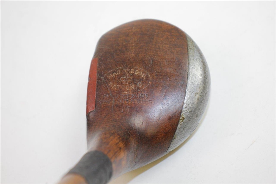 MacGregor Dayton O. Pat. Pend 1919 Fancy Face Wood with Ivory Inserts - Shaft Stamp