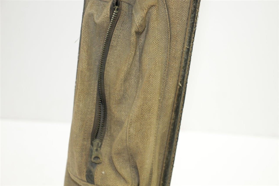 Vintage Canvas with Leather Trim Golf Bag - 5 Diameter