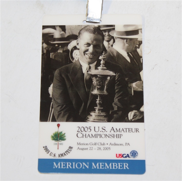 1989 US Amateur at Merion Porcelain Plate with 2005 US Amateur Member Badge