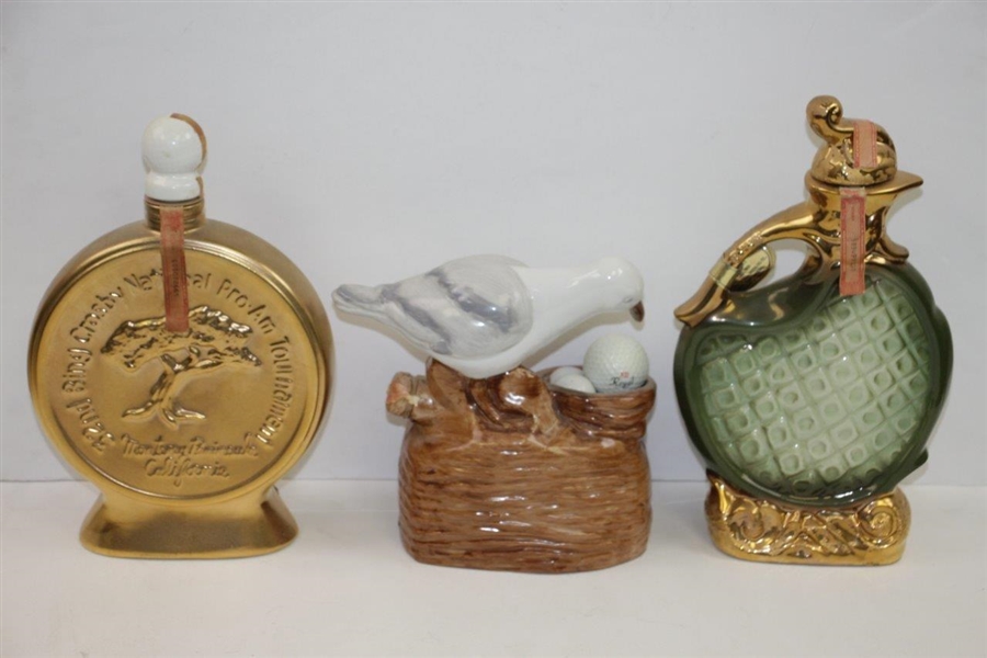 1973, 1975, & 1988 Bing Crosby National Pro-Am/AT&T Ltd Ed Decanters