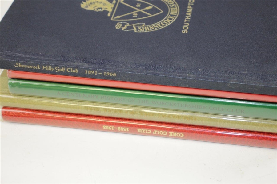 Cork GC, Year of the Diamond, Worcestershire GC, Aldeburgh GC, & Shinnecock Hills Club History Books 