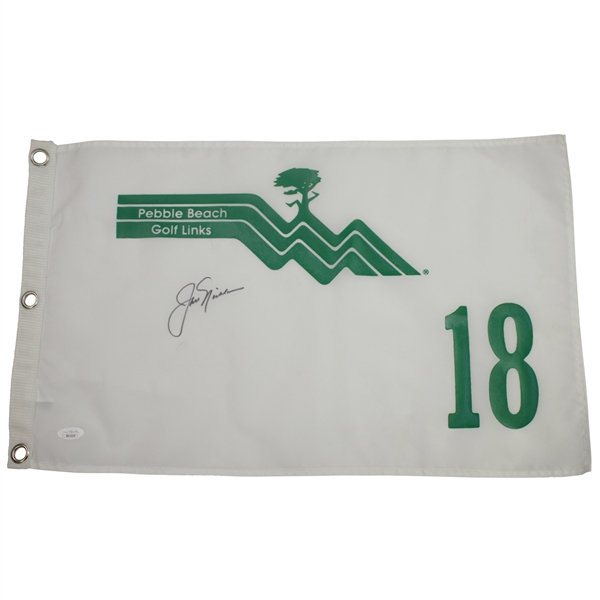 Jack Nicklaus Signed Pebble Beach Golf Links 18 Logo Flag FULL JSA #BB15068