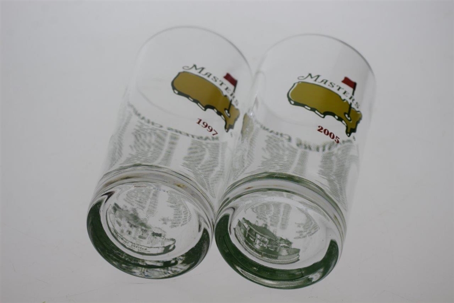 1997 & 2005 Masters Tournament Commemorative Champions Glasses