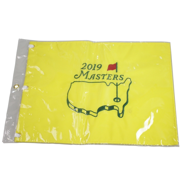 2019 Masters Tournament Embroidered Flag - Tiger's 5th Green Jacket! - Unopened