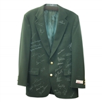 Impressive Multi-Signed Dark Green Mens Blazer With 34 Masters Champions Autographs! JSA ALOA