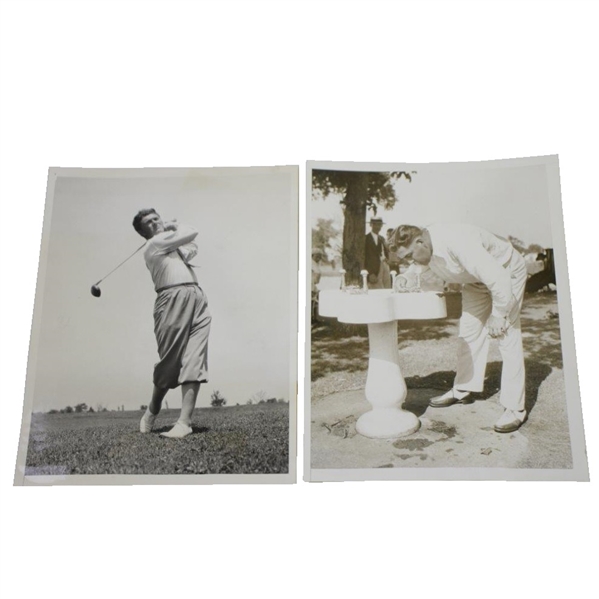 1933 US Open at North Shore GC Wire Photos - Olin Dutra & Frank Walsh - June 7th & 10th