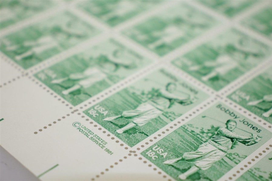 Bobby Jones Stamp Sheet (50) Plus Framed Luminaries Stamps (17)