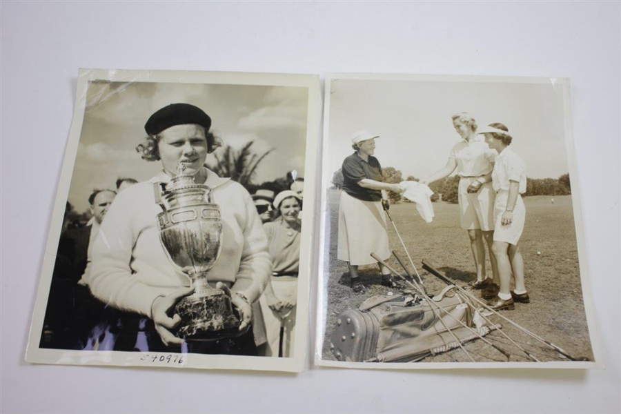 Four (4) Different 1930's Patty Berg Wire Photos
