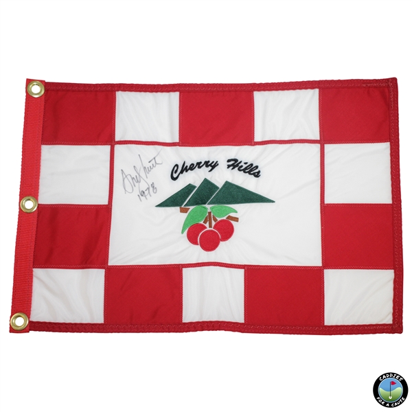 Andy North Signed Cherry Hills Embroidered Flag with '1978' Inscription JSA ALOA