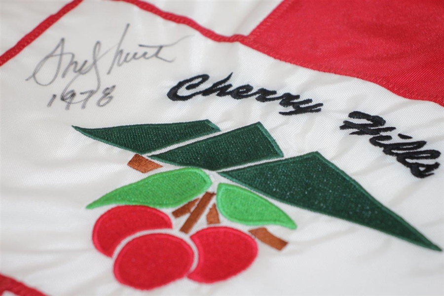 Andy North Signed Cherry Hills Embroidered Flag with '1978' Inscription JSA ALOA