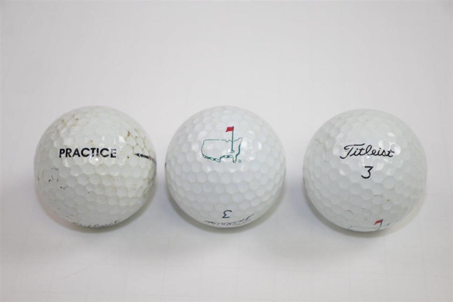 Two Dozen Augusta National Golf Club Range Practice Balls with Black Mesh Golf Ball Bag