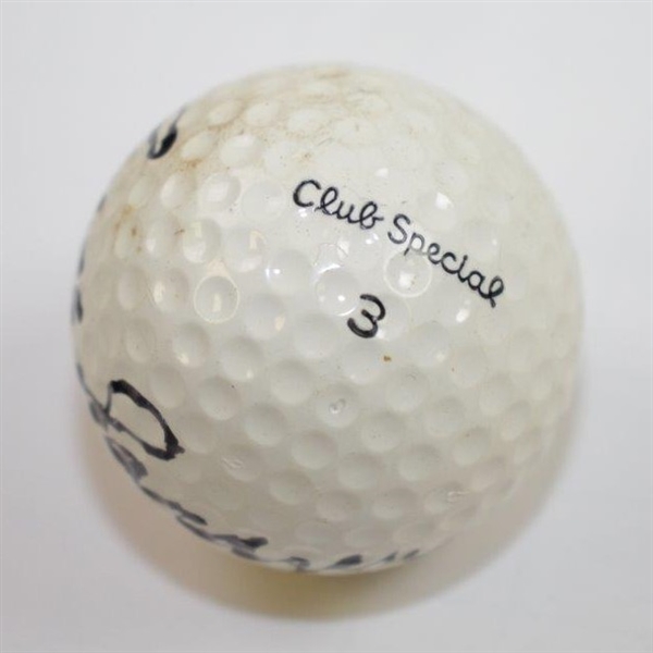 Gene Sarazen Signed Club Special 3 Logo Golf Ball JSA ALOA
