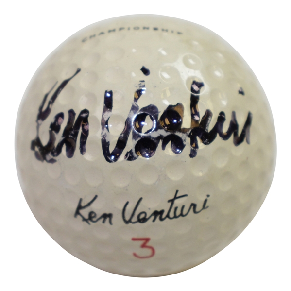 Ken Venturi Signed Personal Logo Championship Logo Golf Ball JSA #P68002