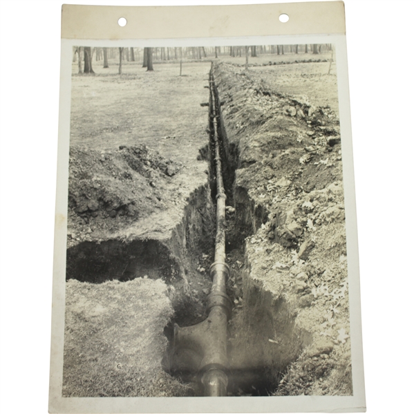 Vintage 1930's Exposed Underground Water Drainage Pipe Photo - Wendell P. Miller Collection