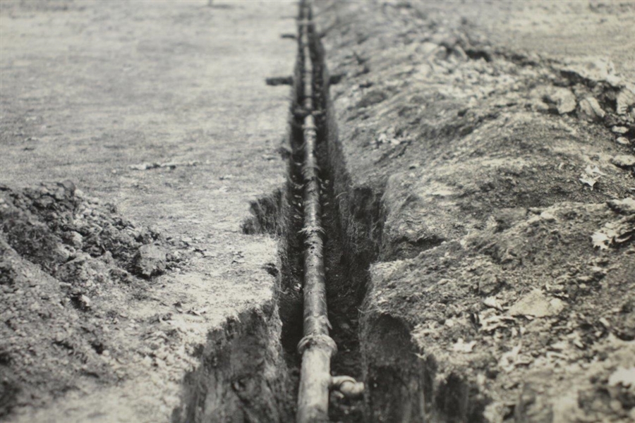 Vintage 1930's Exposed Underground Water Drainage Pipe Photo - Wendell P. Miller Collection