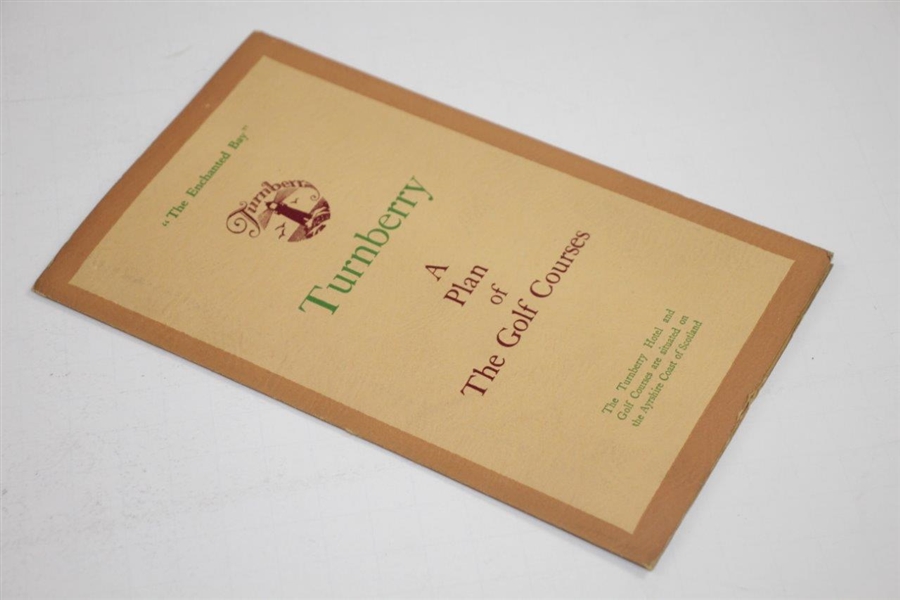 1937 Turnberry 'A Plan of The Golf Courses' Pamphlet with Fold Out Map
