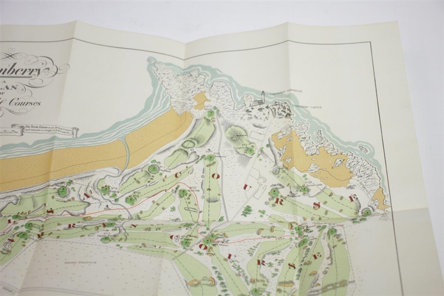 1937 Turnberry 'A Plan of The Golf Courses' Pamphlet with Fold Out Map