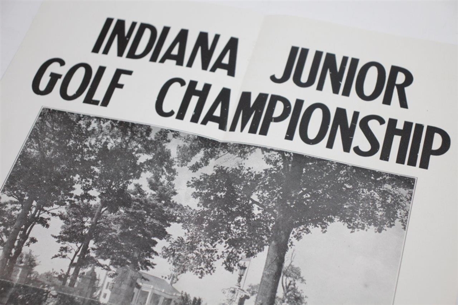 1933 Indiana Junior Golf Championship at Erskine Park Golf Club Bulletin Poster