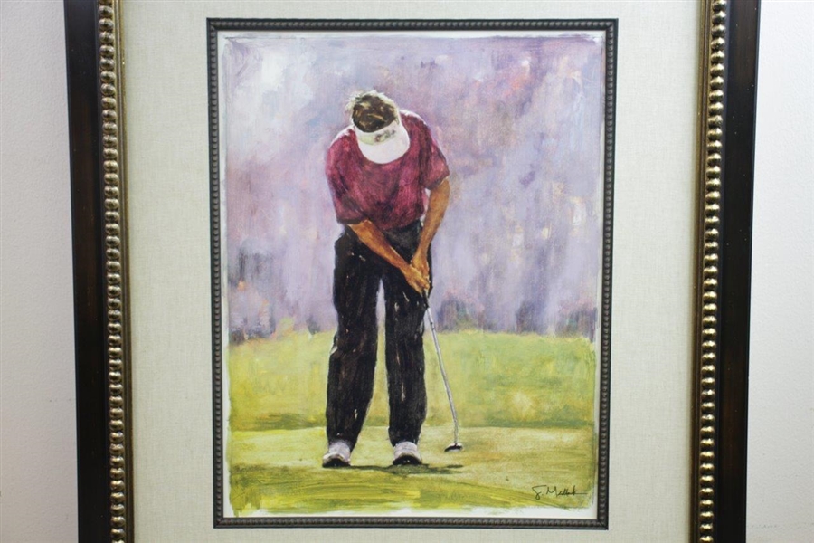 Scott Medlock Framed Poster of Golfer Putting