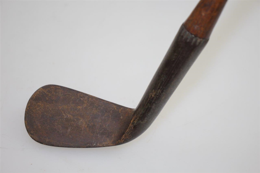 Circa 1885 Hoylake Iron with Patented Leather Bussey Grip - 37 1/2