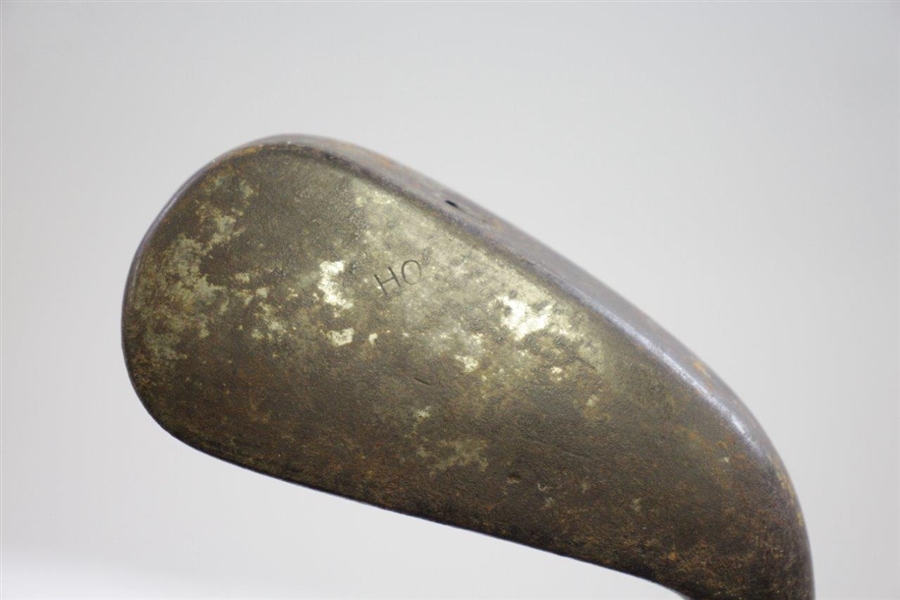 Circa 1885 Hoylake Iron with Patented Leather Bussey Grip - 37 1/2