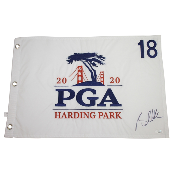 Brooks Koepka Signed 2020 PGA Championship at Harding Park Embroidered Flag JSA #HH26992