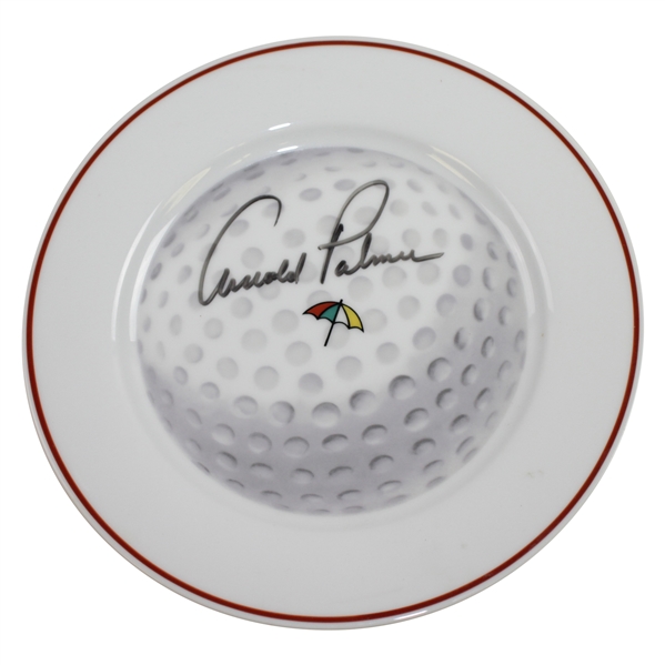 Arnold Palmer Signed Umbrella Logo AP Collection Noritake Plate JSA ALOA