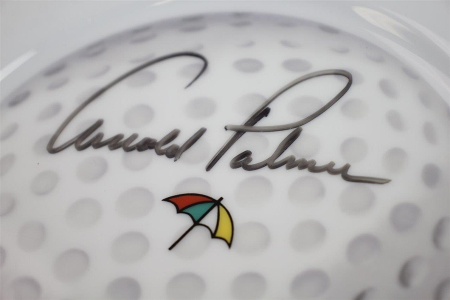 Arnold Palmer Signed Umbrella Logo AP Collection Noritake Plate JSA ALOA