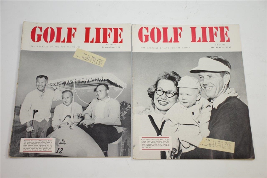 1961 Golf Life Golf Magazines - Eight (8)