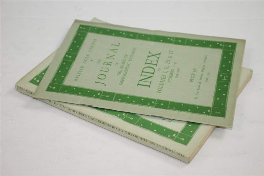 1934 & 1937 The Journal of The Board of Greenkeeping Research Golf Magazines