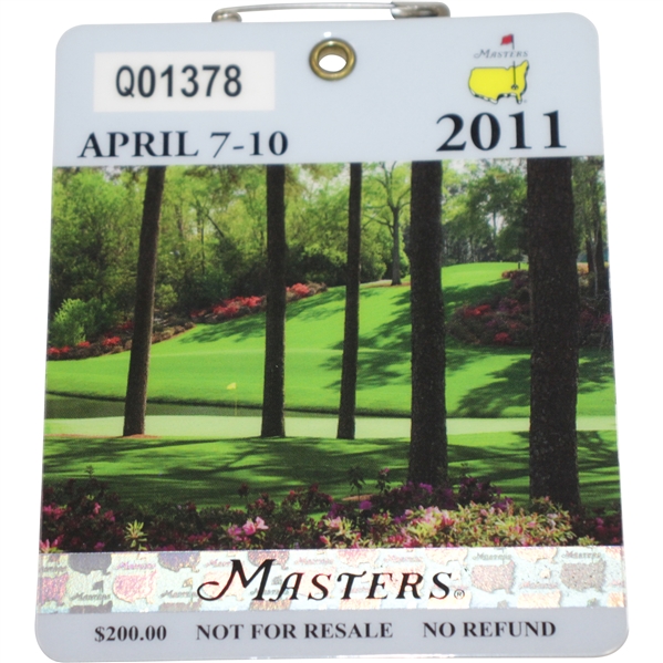 2011 Masters Tournament Series Badge #Q01378 - Charl Schwartzel Winner