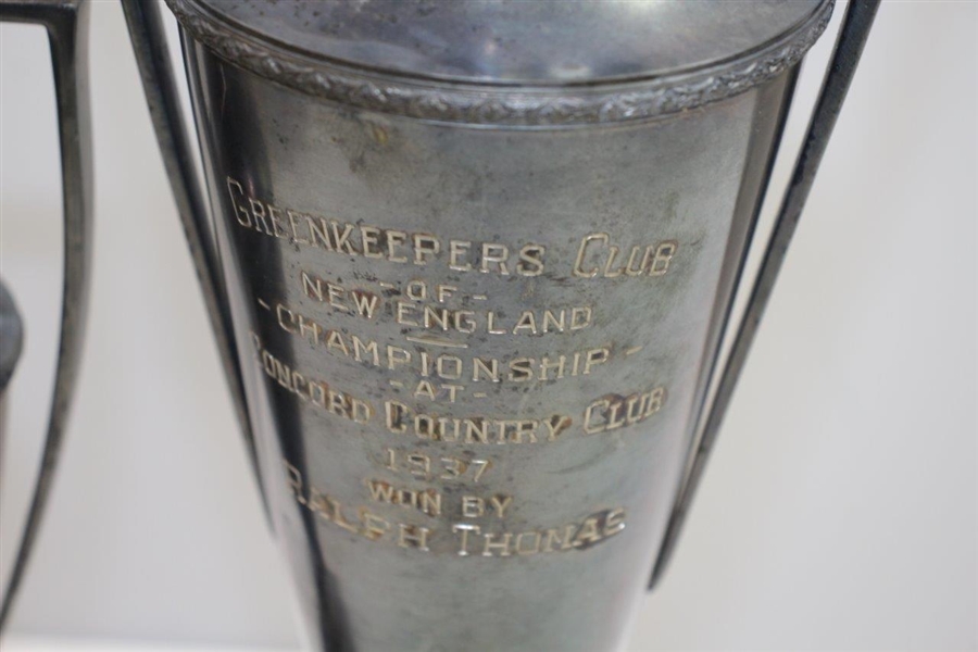 1937 & 1938 Greenskeepers Club of New England Championship Trophies Won by Ralph Thomas