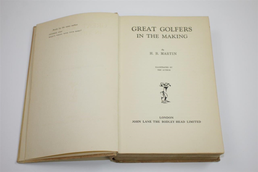 1932 'Great Golfers in the Making' Book by H.B. Martin Sourced From Bert Yancey