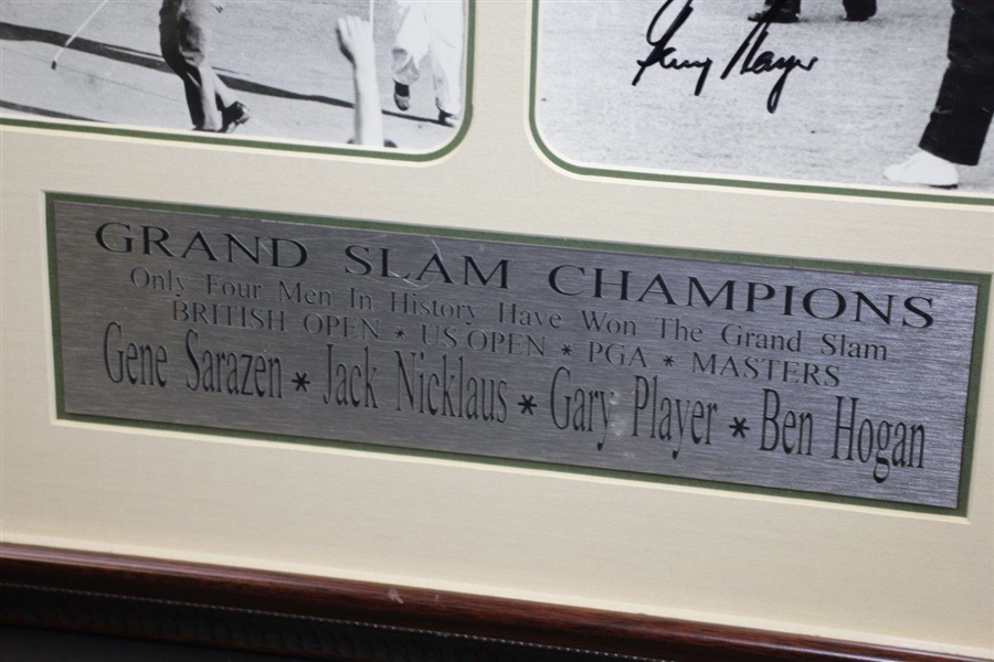 Grand Slam Champions Sarazen, Hogan, Nicklaus, & Player Signed Photos Display JSA ALOA